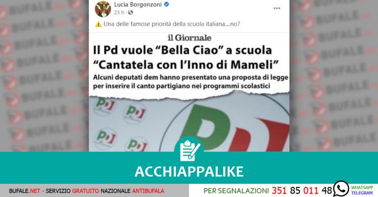 acchiappalike il pd vuole bella ciao a scuola