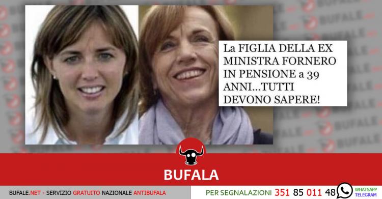 bufala figlia della ex minista fornero