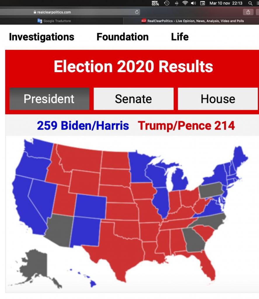 RealClearPolitics.com «ha tolto» la Pennsylvania a Biden - Ancora bufale in salsa Q