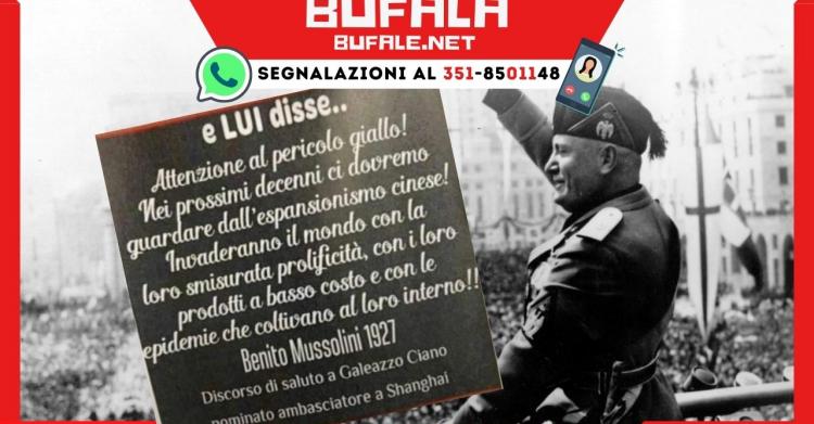 BUFALA mussolini profeta del covid