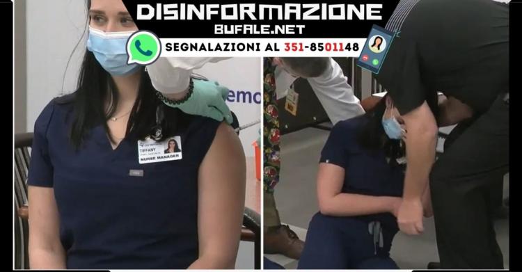 Infermiera vaccinata sviene