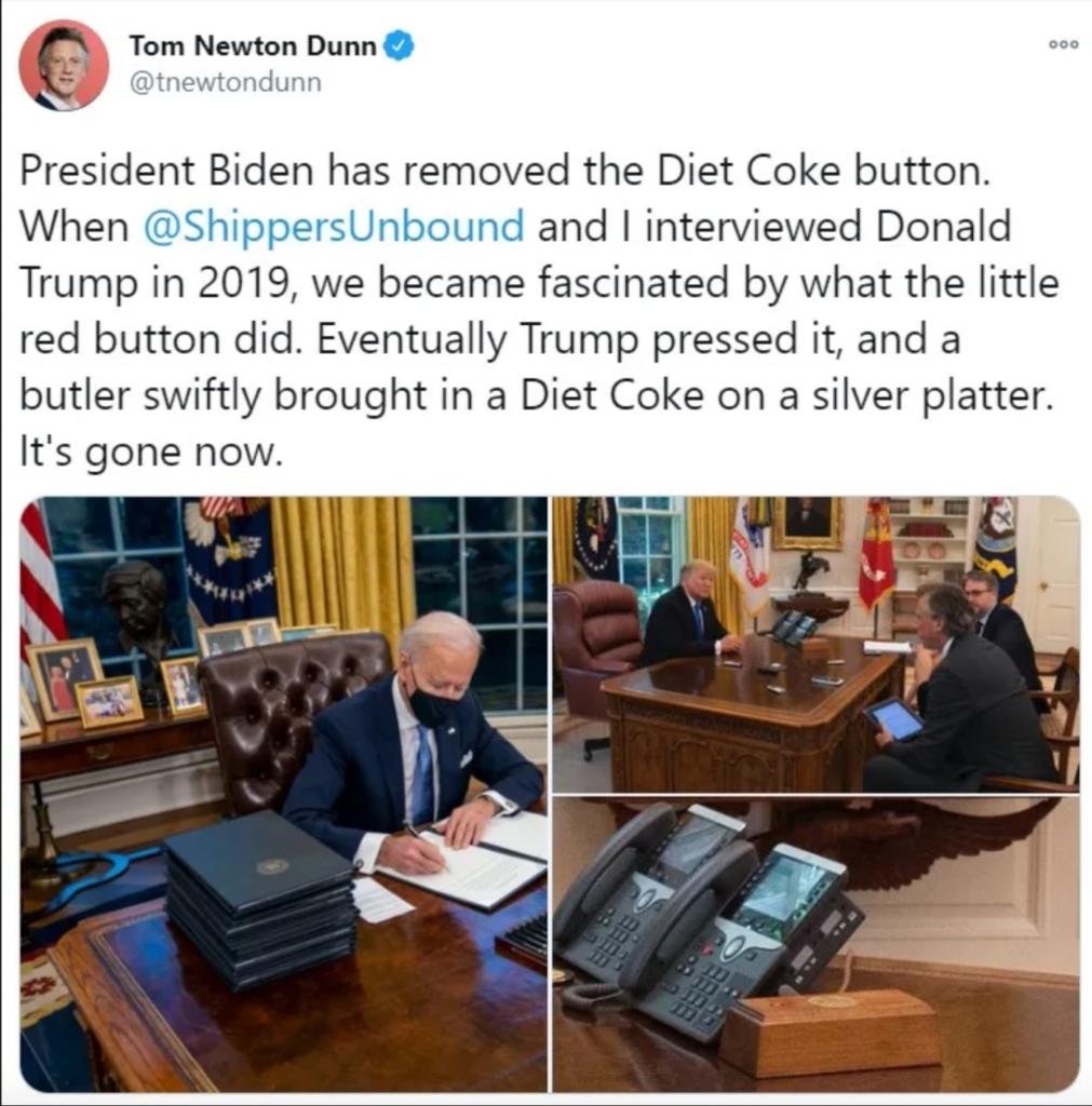 Il "Bottone per la Diet Cola di Trump"