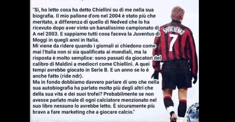 Shevchenko su Chiellini