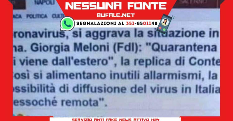 nessuna fonte possibilità di diffusione del virus in italia mask
