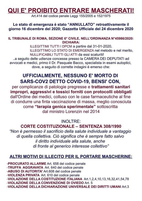 Lo stato di emergenza è stato annullato, divieto di mascherine e altre "leggerezze"