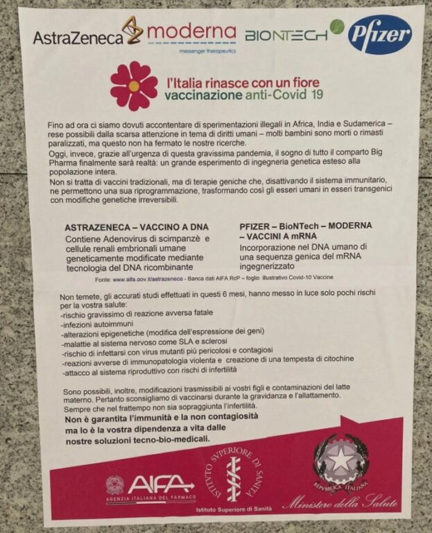 Il volantino fake coi loghi AIFA e Ministero: il lupo perde il pelo e la fedina penale, non il vizio