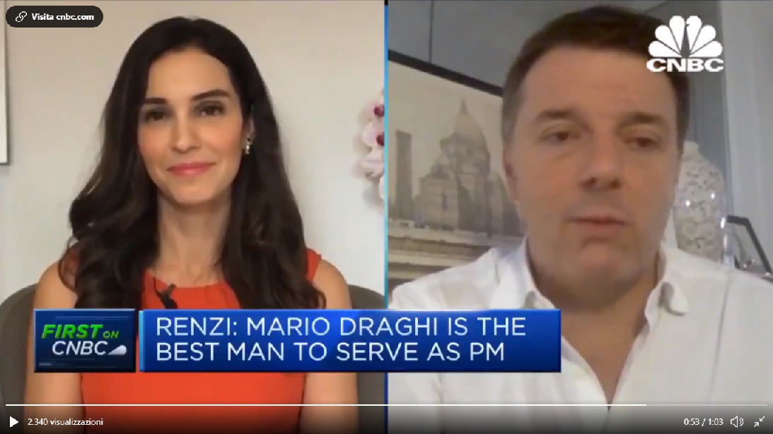 Singolare Intervista Di Renzi Alla Cnbc In Inglese Su Draghi E Nuovi Meme The Best The Best