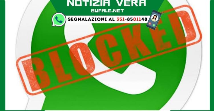WhatsApp bloccato