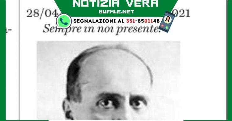 Necrologio Mussolini