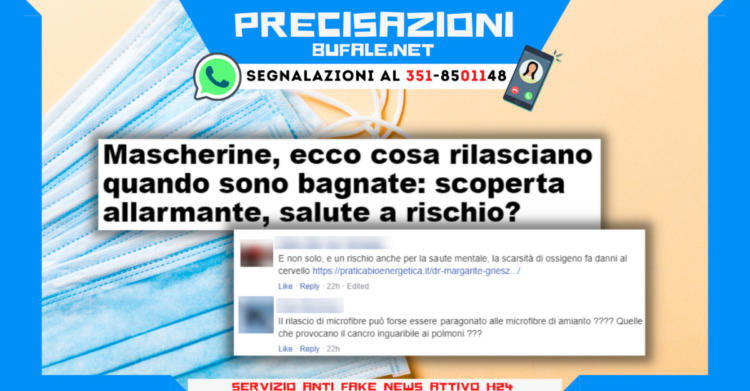 PRECISAZIONI mascherine e impatto ambientale mask
