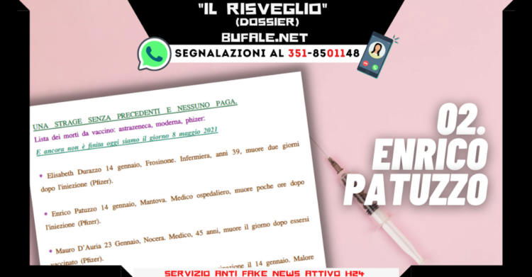 il risveglio dossier 2 enrico patuzzo