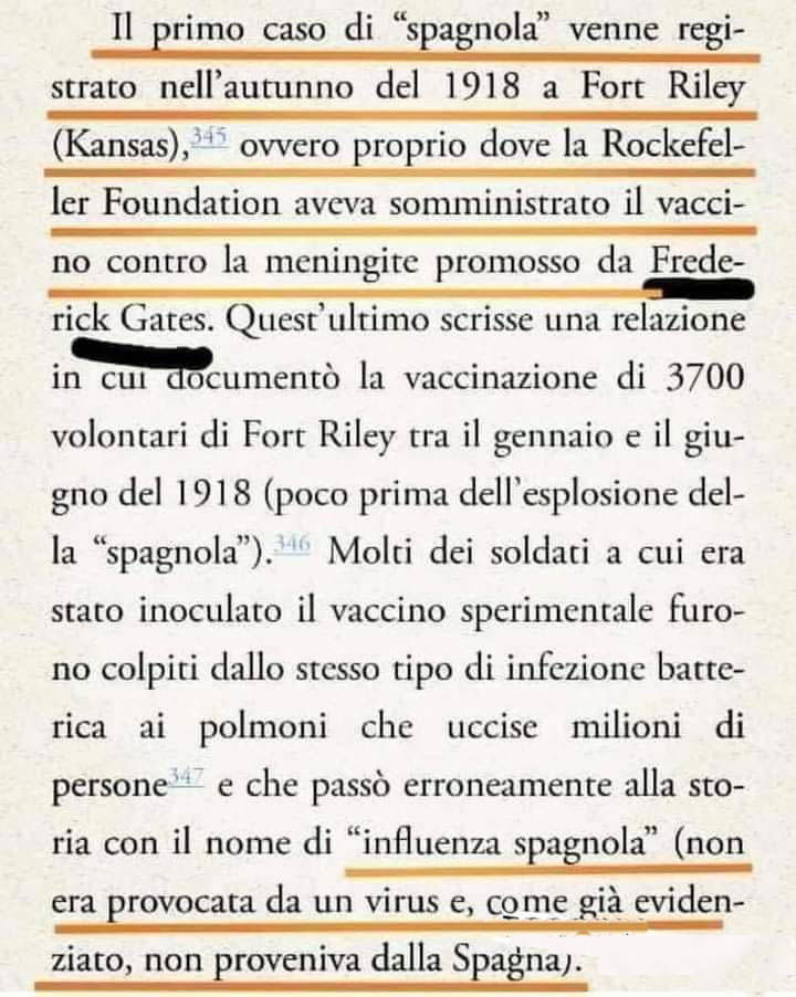 No, l'Influenza Spagnola non è stata causata dalla profilassi contro la Meningite