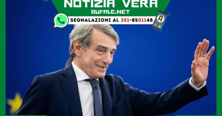 notizia vera sassoli denunciato no vax