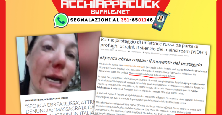 acchiaoppaclick attrice russa pestata da profughi ucraini
