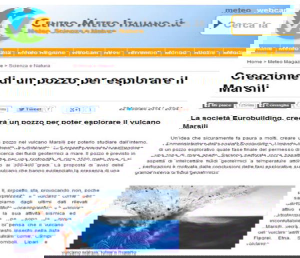 Il Marsili disturbato da un pozzo geotermico?