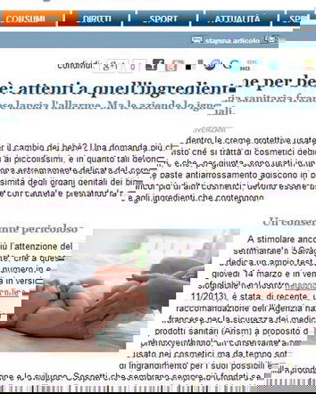 Creme per bambini, è allarme?