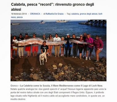 Pesca “record”: gronco degli abissi