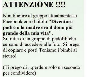 “Non ti unire al gruppo su Facebook…”