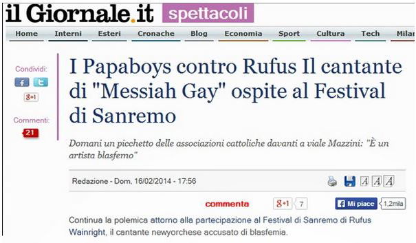 Rufus Wainwright, il cantante blasfemo di Sanremo article-post