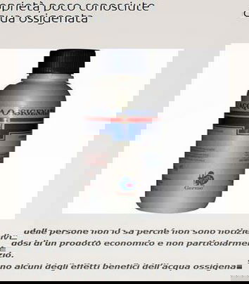 L’acqua ossigenata panacea di tanti mali?