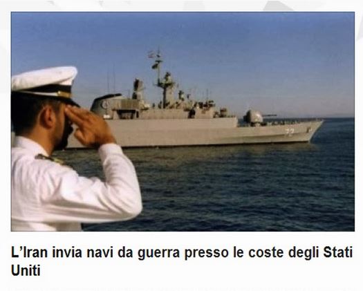 L’Iran le navi da guerra verso gli Stati Uniti