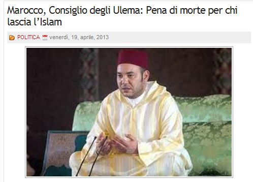 Pena di morte in Marocco per chi lascia l’Islam?