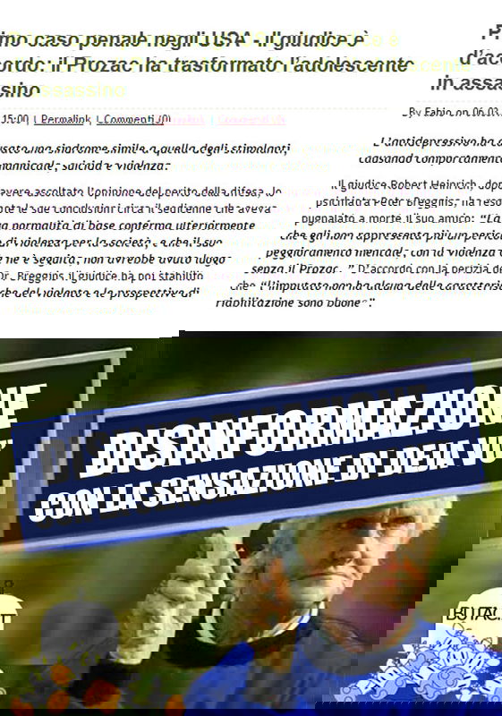 Il Prozac e gli istinti omicidi