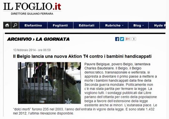 Aktion T4 in Belgio