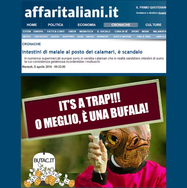 Intestini di maiale al posto dei calamari?