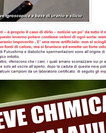 La neve chimica che non si scioglie…