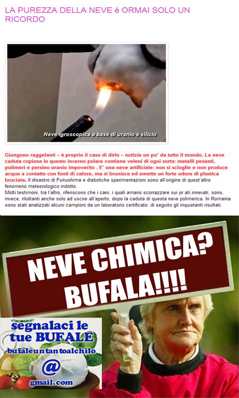 La neve chimica che non si scioglie…