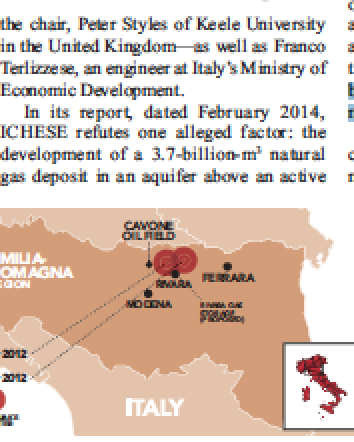 Terremoto in Emilia e trivellazioni
