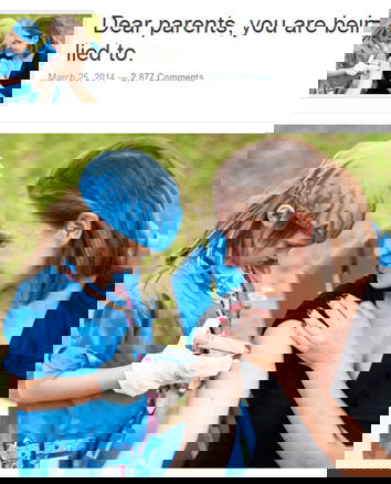 Cari genitori, vi stanno mentendo