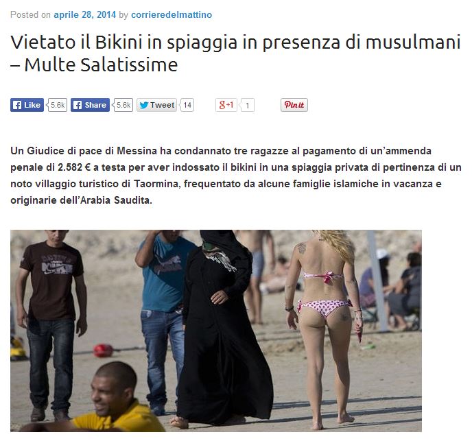 Bikini vietato dove ci sono musulmani article-post