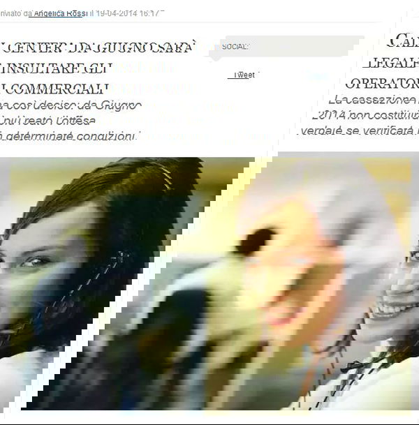 È legale insultare i call center?