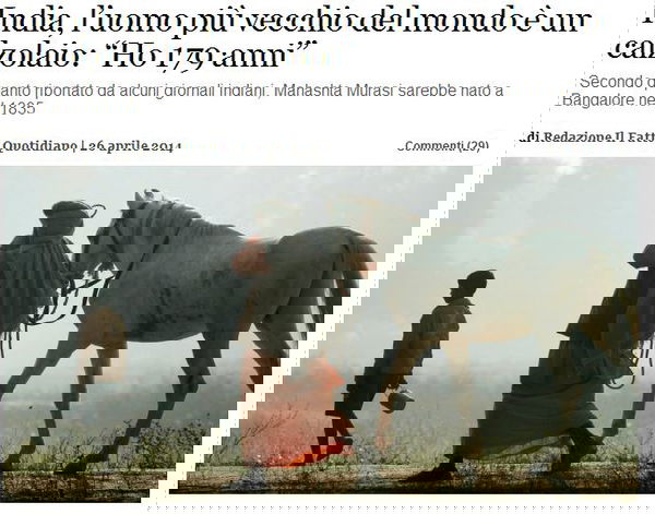 L’uomo più vecchio del mondo?