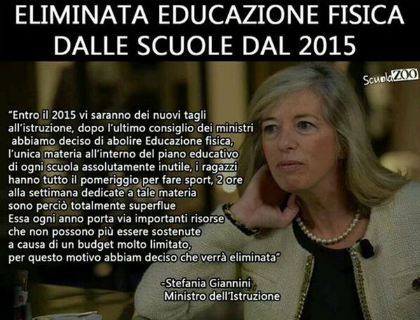 L’educazione fisica cancellata?