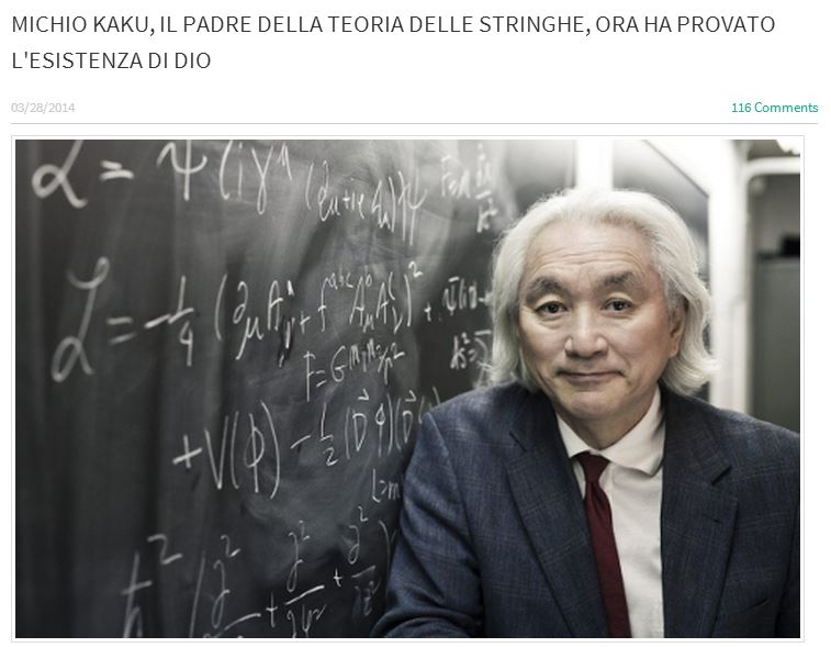Michio Kaku versus God article-post
