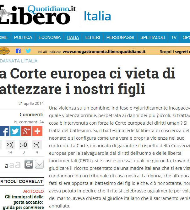 Libero Quotidiano e il fact checking article-post
