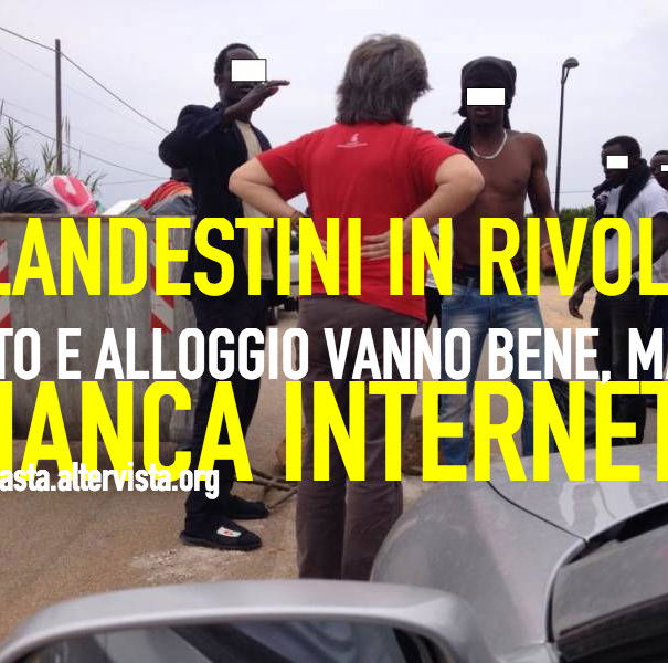 Clandestini in rivolta: manca Internet article-post
