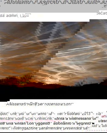 Le scie chimiche in Parlamento 3: la vendetta