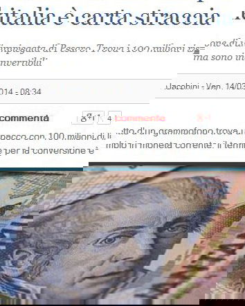 “Milioni di lire sotto al materasso”