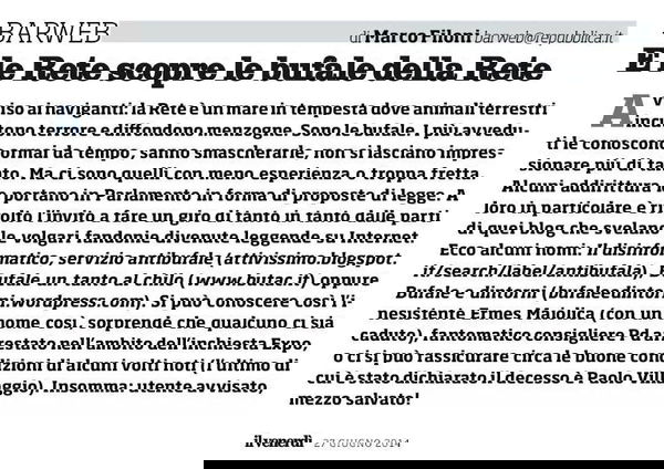 Top ten di BUTAC, 28 giugno 2014