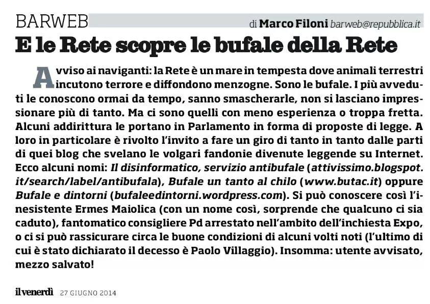 Top ten di BUTAC, 28 giugno 2014 article-post