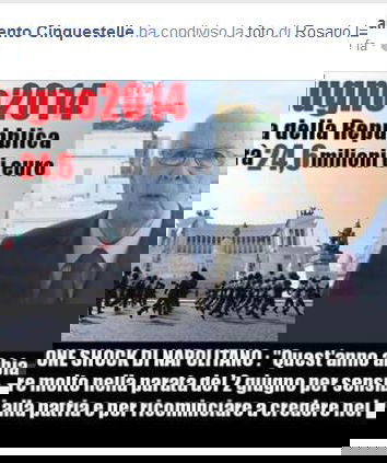 24,6 milioni di u-Tonti. Il 2 Giugno dei fessi