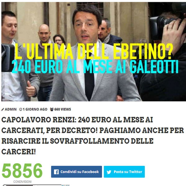 I 240 euro al mese per i detenuti…