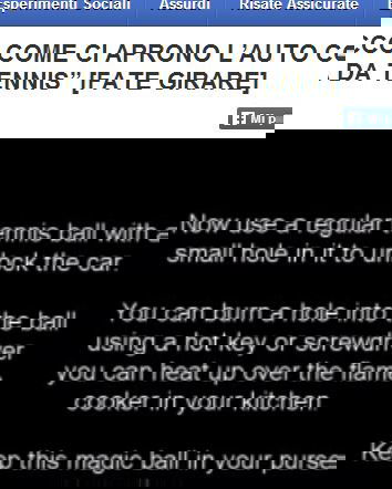 Il “trucco della palla da tennis”