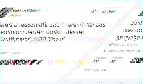 Campo da gioco dipinto di verde?