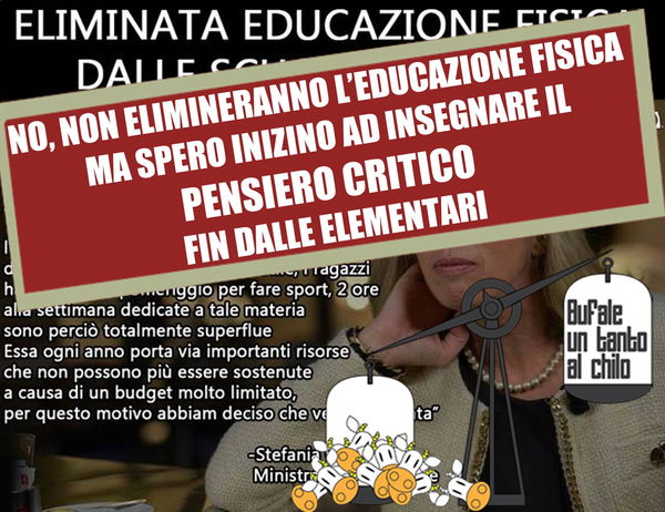 Eliminata educazione fisica?