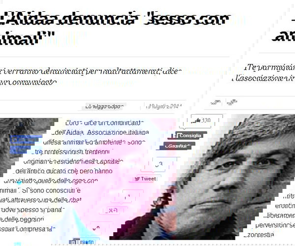 Sesso con animali: il solito Lorenzo Croce